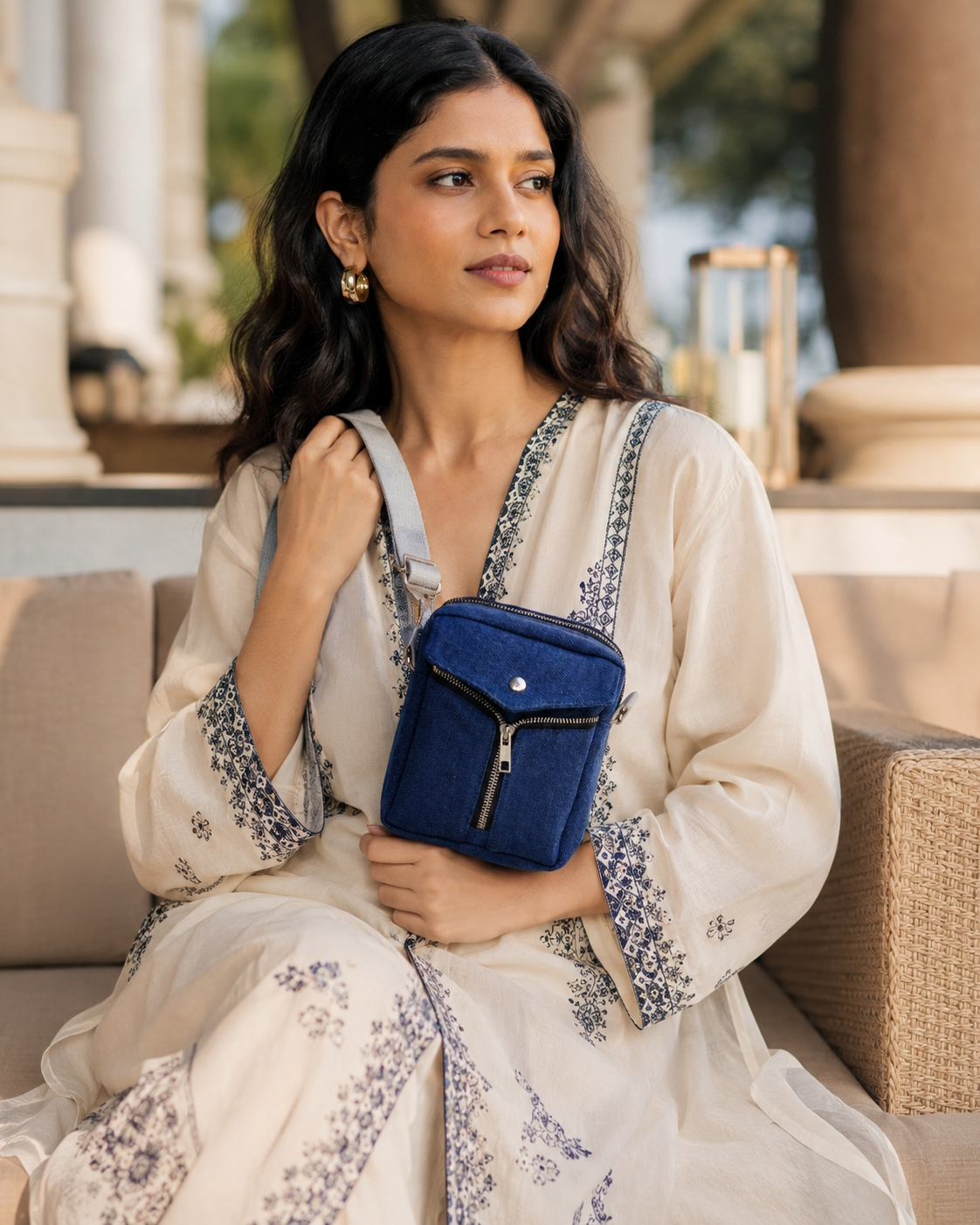 Denim Mobile Sling Bag