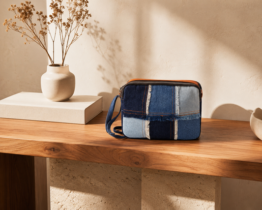 Frayed Denim Sling Bag