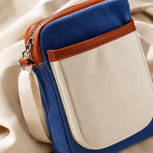 Denim & Canvas Mobile Sling with PU accent