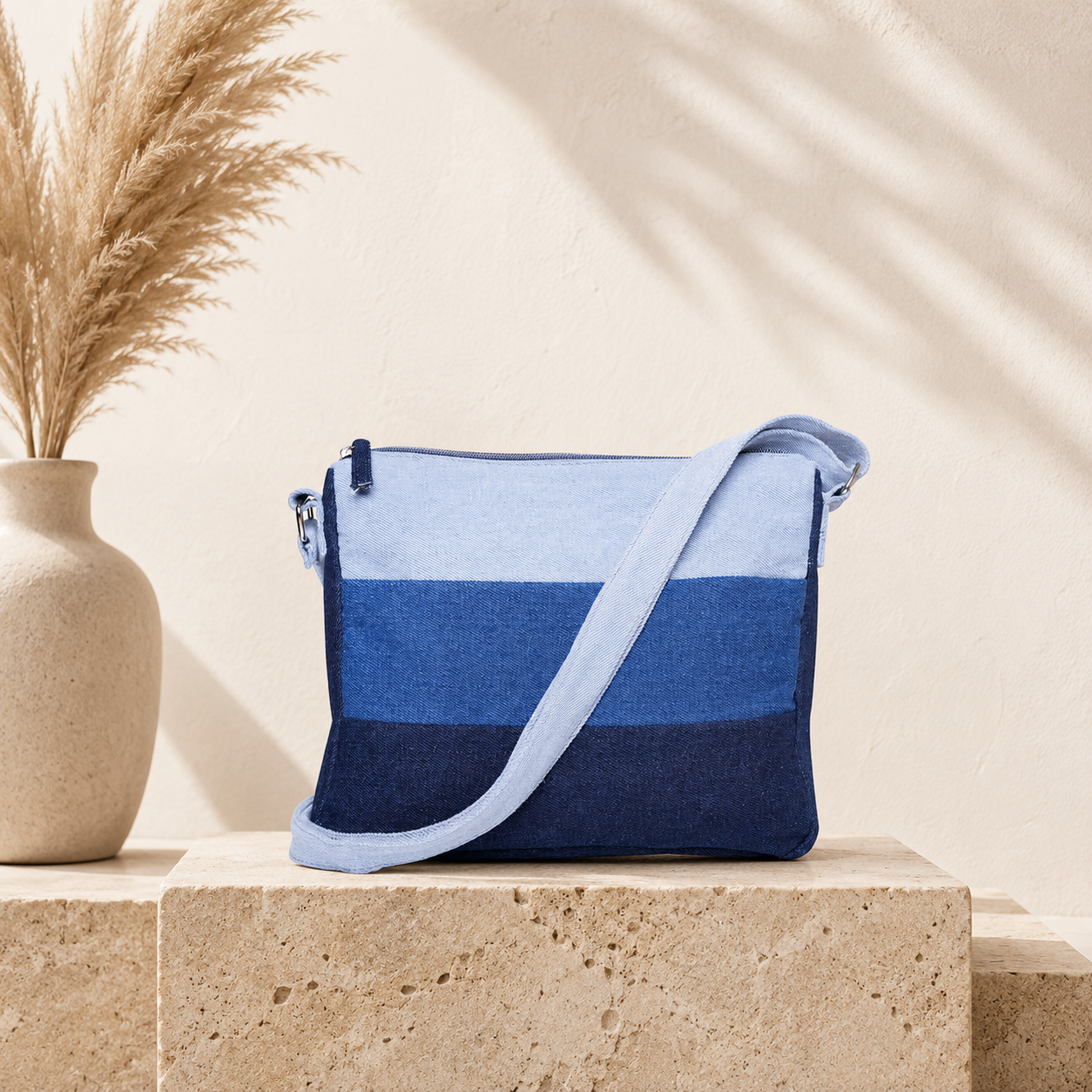 Sling CrossBody One Side Bag for Women Girls with 18 Months Warranty New Denim