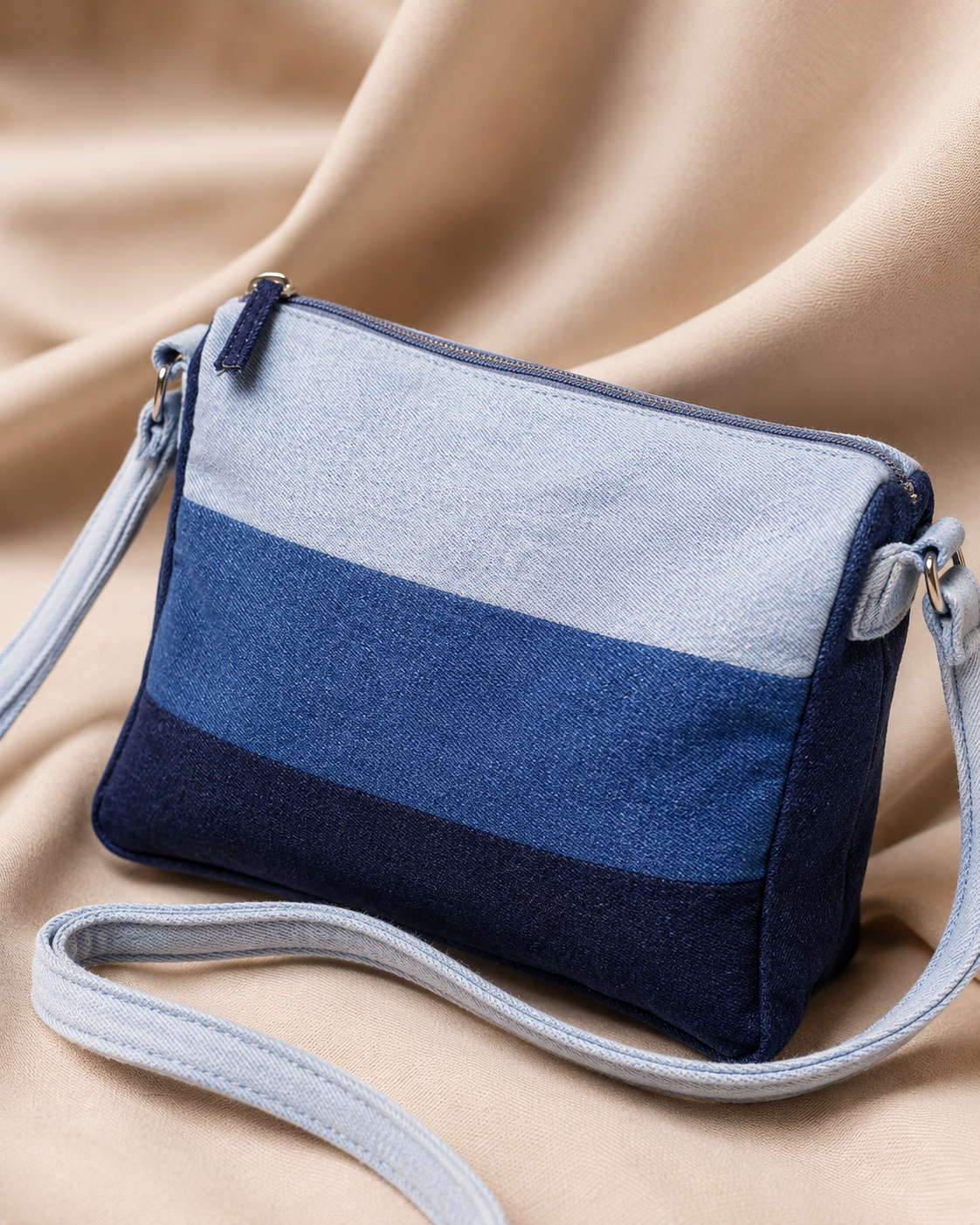 Sling CrossBody One Side Bag for Women Girls with 18 Months Warranty New Denim