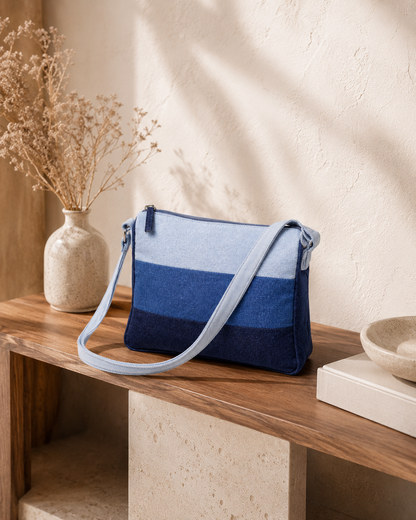 Sling CrossBody One Side Bag for Women Girls with 18 Months Warranty New Denim