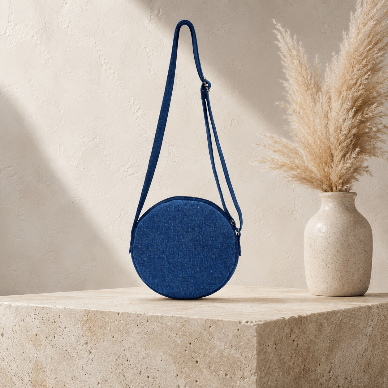 Denim Round Classic Sling Bag