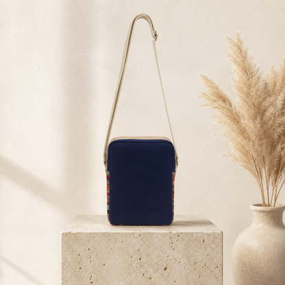 Jute Denim Mobile Sling Bag