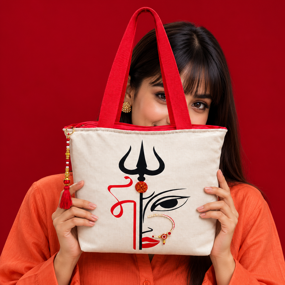 Shakti Trishul Canvas Tote