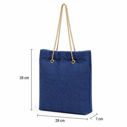 Denim Classic Drawstring Bag