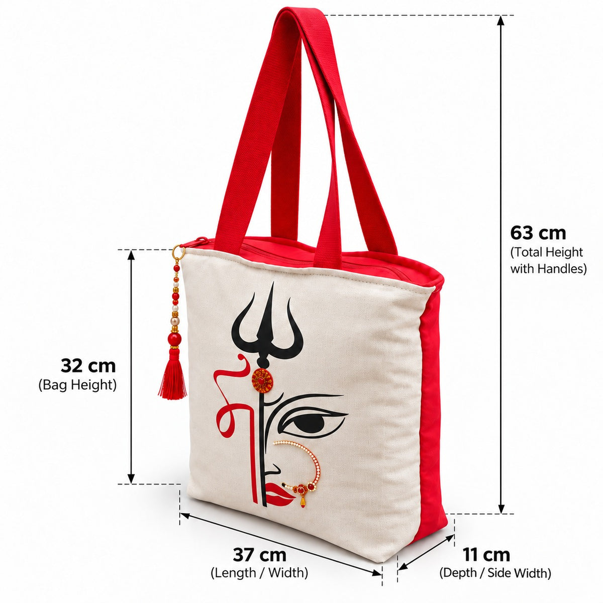 Shakti Trishul Canvas Tote