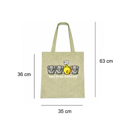 ThePuraniJeans Canvas Tote Bag for Women | Stylish Jhola Handbag with No Closure | Shopping & Travel Bag_Green