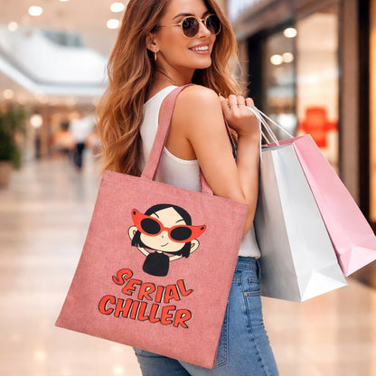 ThePuraniJeans Canvas Tote Bag for Women | Stylish Jhola Handbag with No Closure | Shopping & Travel Bag_Red