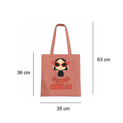 ThePuraniJeans Canvas Tote Bag for Women | Stylish Jhola Handbag with No Closure | Shopping & Travel Bag_Red