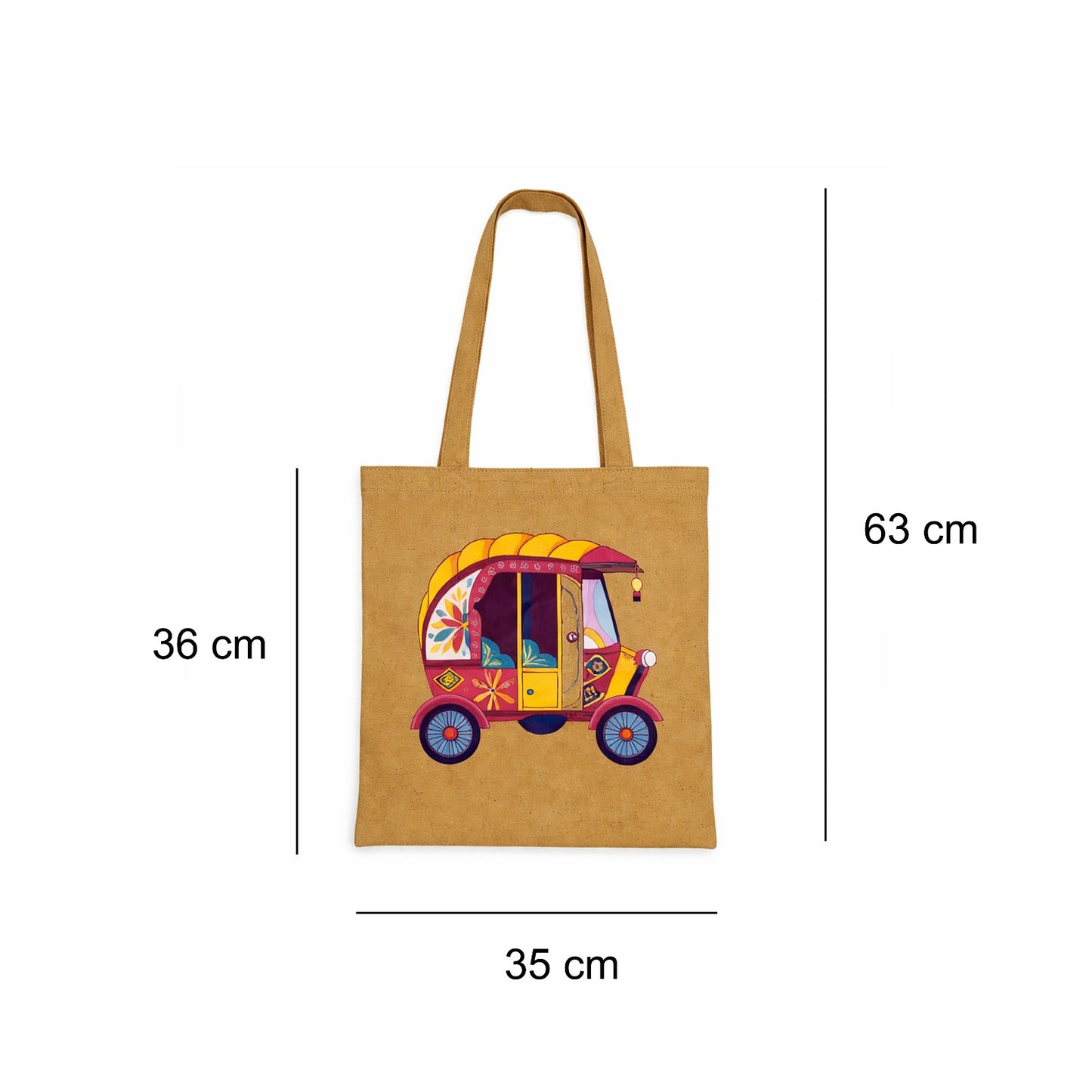 ThePuraniJeans Canvas Tote Bag for Women | Stylish Jhola Handbag with No Closure | Shopping & Travel Bag_Yellow