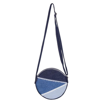 Denim Round Sling Bag