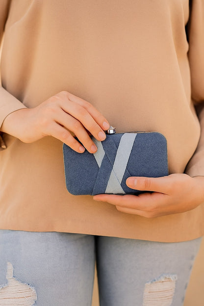 Denim Classic Clutch