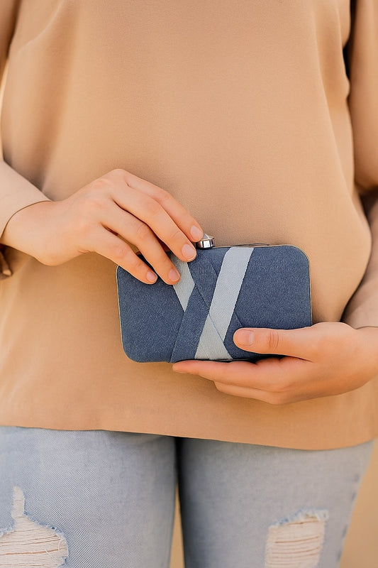 Denim Classic Clutch