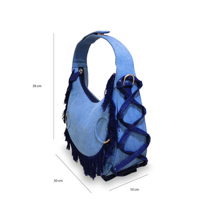Denim Moon Purse