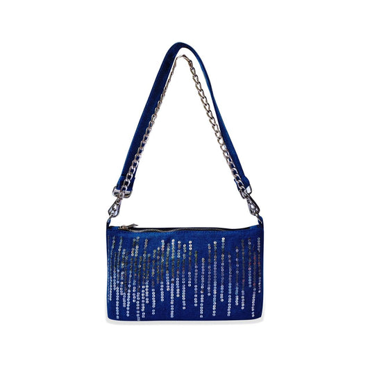 Denim Bling Shoulder Purse