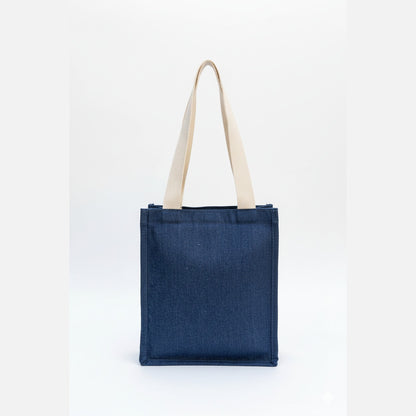 Jute Denim Fusion Lunch Bag