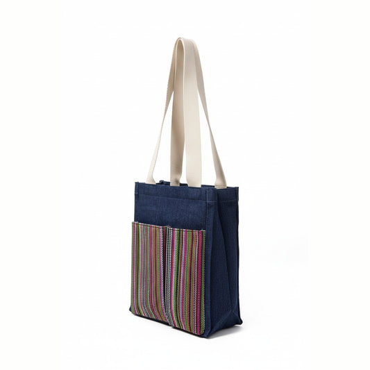Jute Denim Fusion Lunch Bag