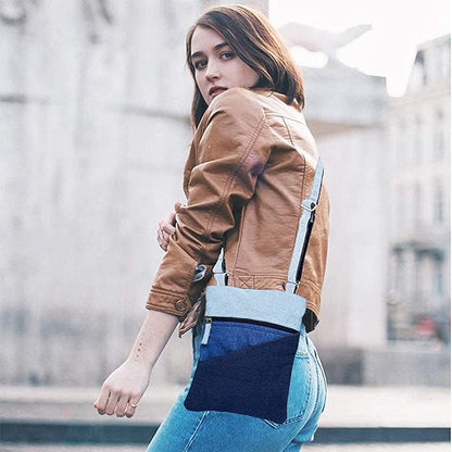 Denim Three Tone Sling Bag