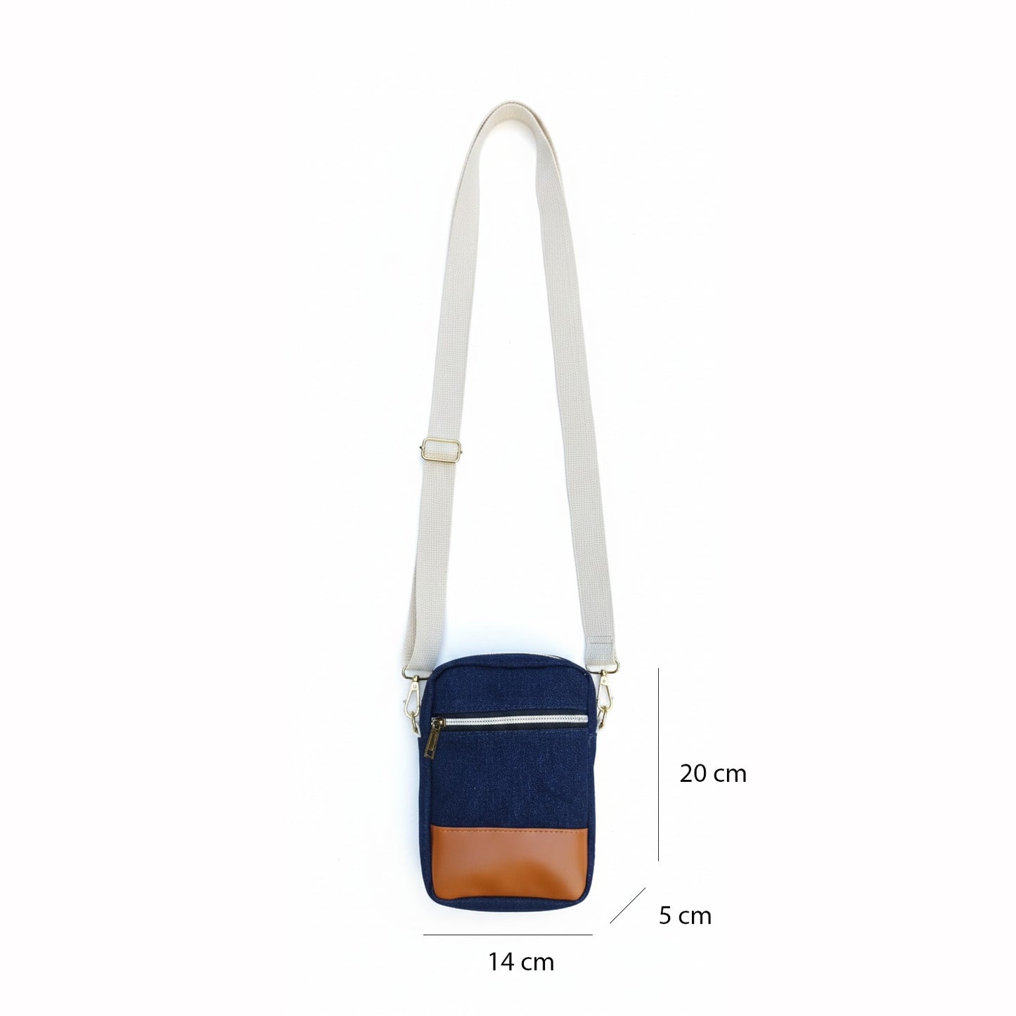 Denim PU Sling Bag
