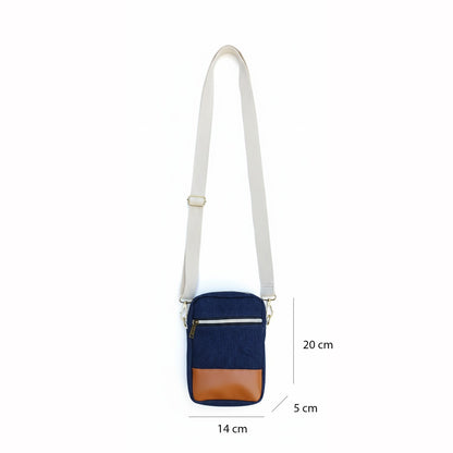 Denim PU Sling Bag