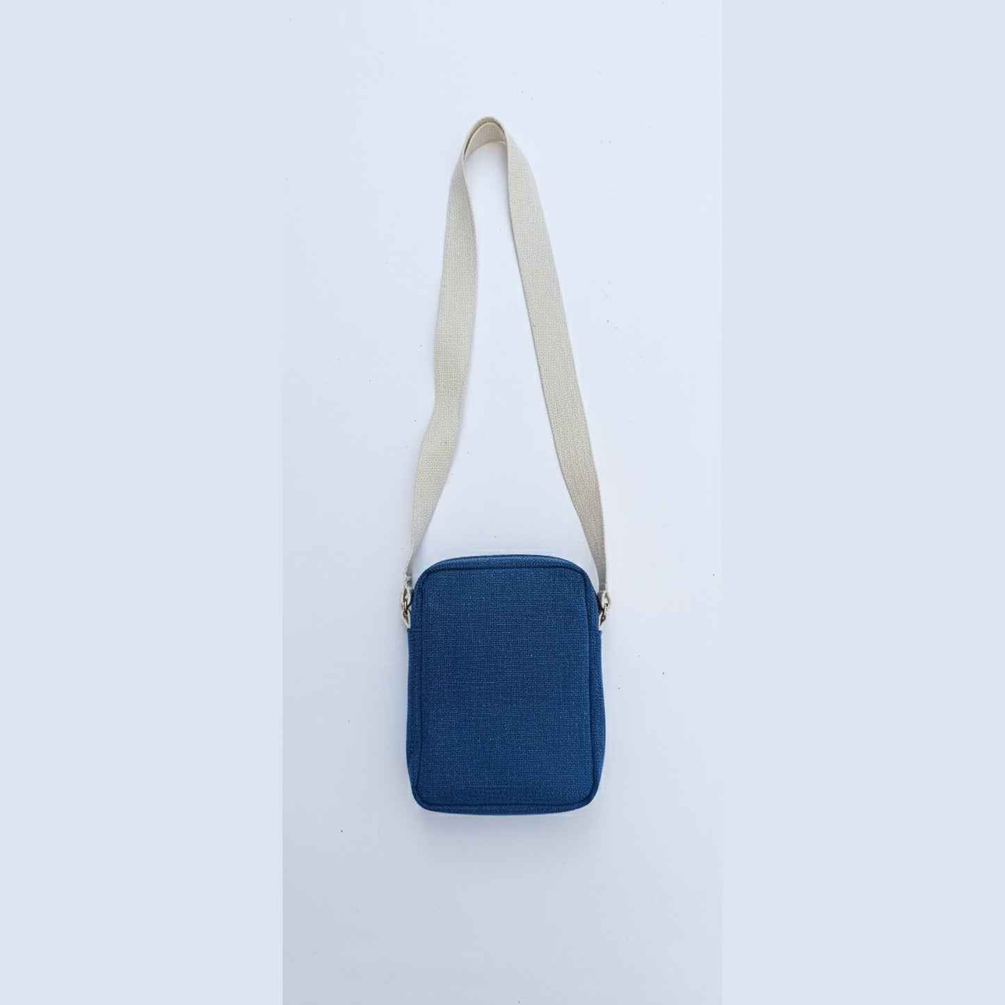 Jute Denim Mobile Sling Bag