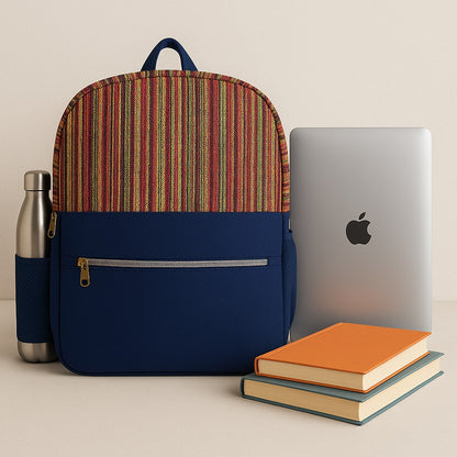 Jute Denim Laptop Backpack