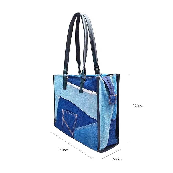 Multi Denim Jumbo tote Bag