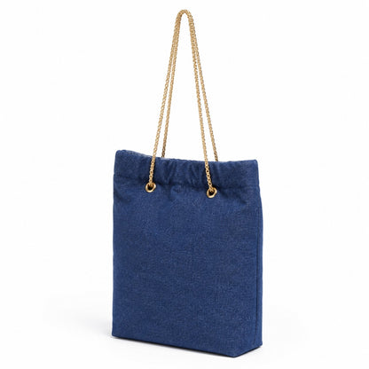 Denim Classic Drawstring Bag